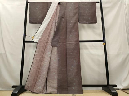 平和屋着物＊夏物　小紋　紗　舞蝶文　洗える着物　AABL1614st