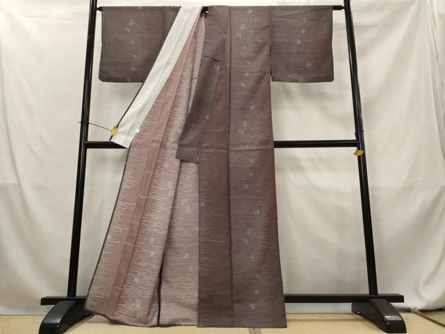 平和屋着物＊夏物　小紋　紗　舞蝶文　洗える着物　AABL1614st