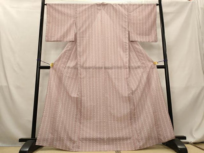 平和屋着物＊夏物　小紋　絽　幾何学文様　洗える着物　AABL1615st