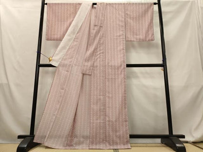 平和屋着物＊夏物　小紋　絽　幾何学文様　洗える着物　AABL1615st