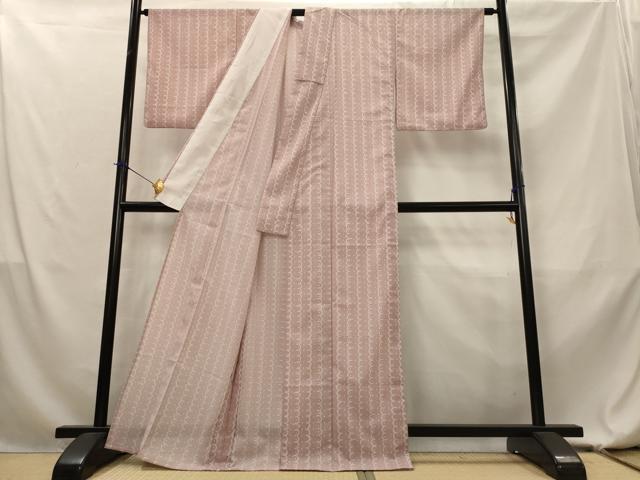 平和屋着物＊夏物　小紋　絽　幾何学文様　洗える着物　AABL1615st