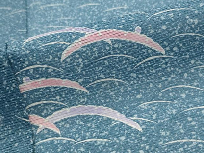 平和屋着物＊夏物　小紋　絽　雪芝文　洗える着物　AABL1618st