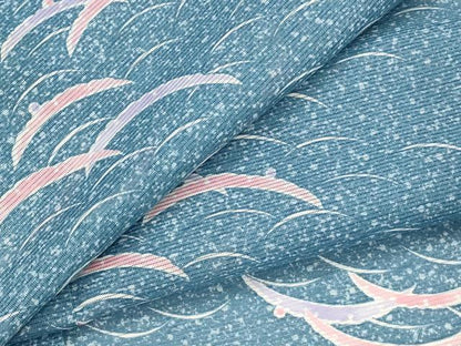 平和屋着物＊夏物　小紋　絽　雪芝文　洗える着物　AABL1618st