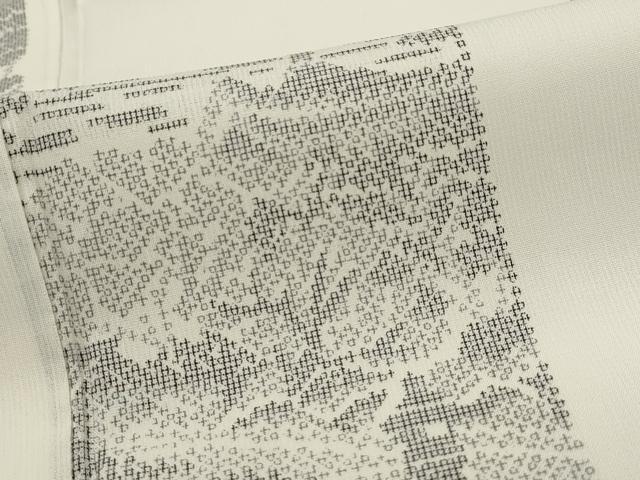 平和屋着物＊夏物　小紋　紗　色紙風景文　洗える着物　AABL1622st
