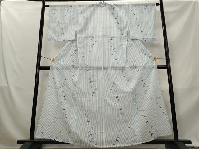平和屋着物＊夏物　小紋　絽　飛鶴文　洗える着物　AABL1624st