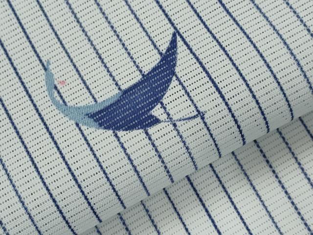 平和屋着物＊夏物　小紋　絽　飛鶴文　洗える着物　AABL1624st