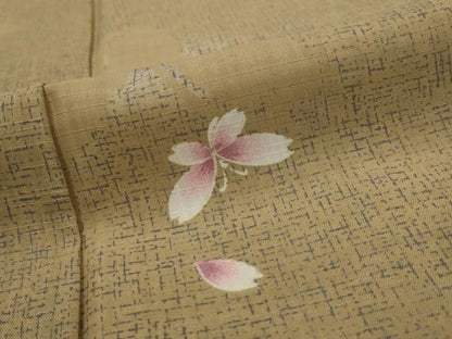 平和屋着物＊夏物　小紋　紗　舞桜文　洗える着物　AABL1626st