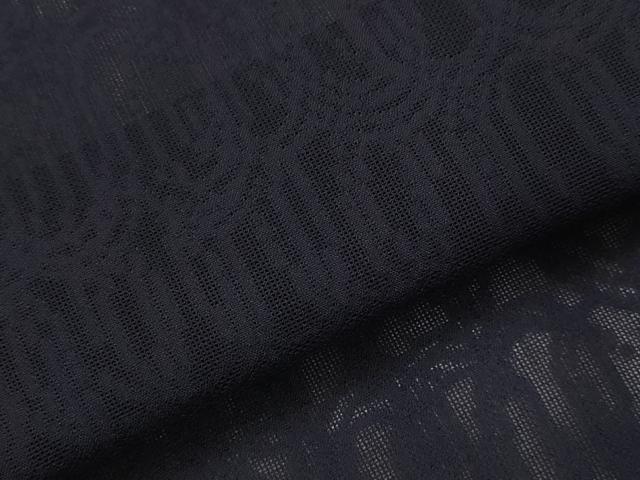 平和屋着物＊夏物　色無地　幾何学紋紗　青褐色　正絹　逸品　AABL1627st