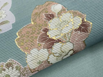 平和屋着物＊夏物　訪問着　絽　舞桜文　暈し染め　金彩　洗える着物　AABL1630st