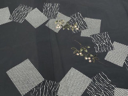 平和屋着物＊夏物　訪問着　絽　色紙重ね文　金彩　正絹　逸品　AABL1634st