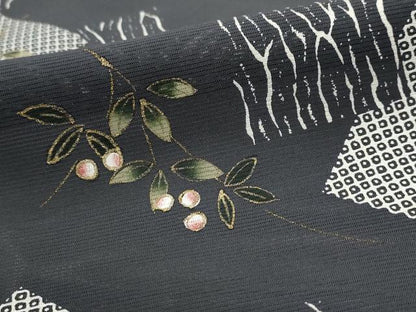 平和屋着物＊夏物　訪問着　絽　色紙重ね文　金彩　正絹　逸品　AABL1634st