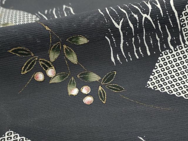 平和屋着物＊夏物　訪問着　絽　色紙重ね文　金彩　正絹　逸品　AABL1634st
