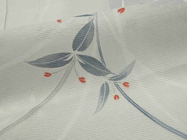 平和屋着物＊夏物　小紋　絽　草葉文　洗える着物　AABL1639st