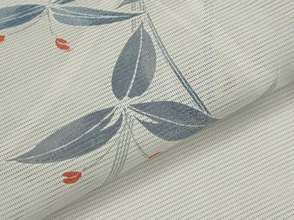 平和屋着物＊夏物　小紋　絽　草葉文　洗える着物　AABL1639st
