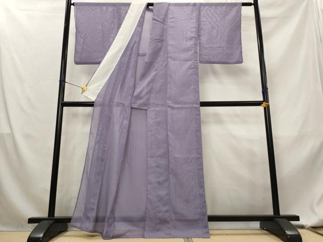 平和屋着物＊夏物　小紋　絽　縞　洗える着物　AABL1640st