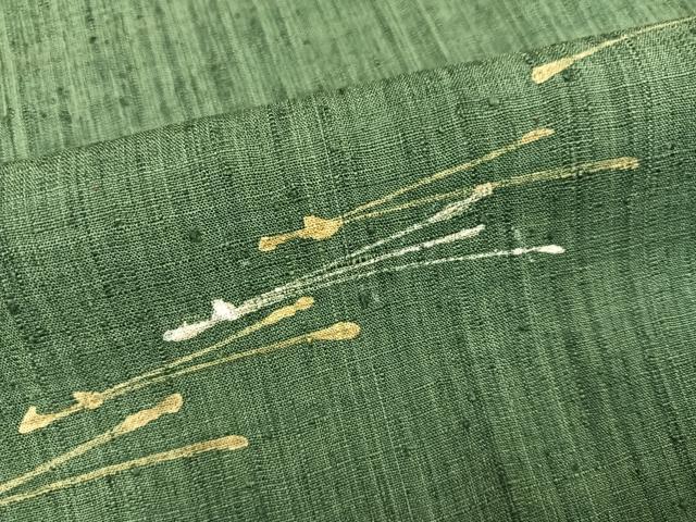 平和屋着物●上質な小紋　紬地　松葉　正絹　逸品　AABL1643ph