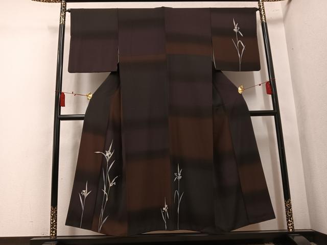 平和屋着物●訪問着　草花文　暈し染め　正絹　逸品　AABL1645ph