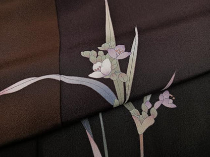 平和屋着物●訪問着　草花文　暈し染め　正絹　逸品　AABL1645ph