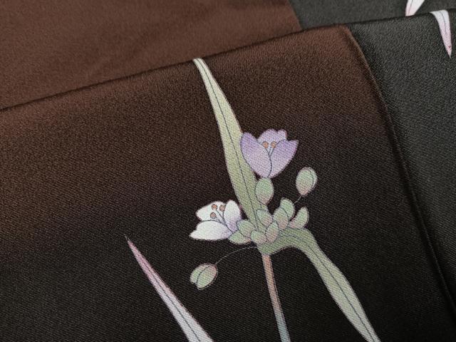 平和屋着物●訪問着　草花文　暈し染め　正絹　逸品　AABL1645ph