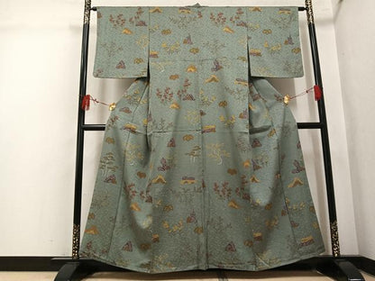 平和屋着物●訪問着　草花文　正絹　逸品　AABL1646ph