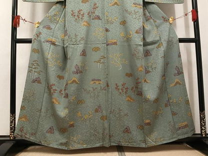 平和屋着物●訪問着　草花文　正絹　逸品　AABL1646ph
