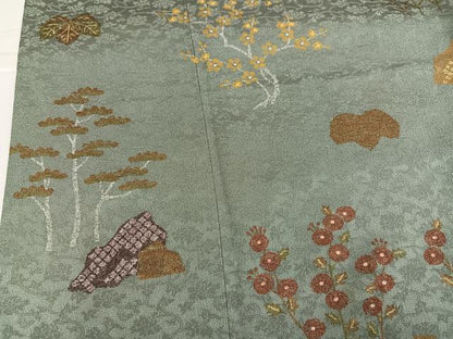 平和屋着物●訪問着　草花文　正絹　逸品　AABL1646ph