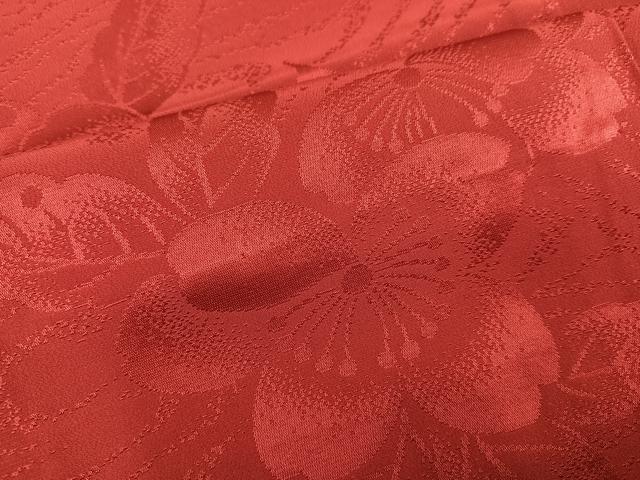 平和屋着物●長襦袢　無双仕立て　花地紋　紅鳶色　やまと誂製　半衿刺繍　正絹　逸品　AABL1648ph