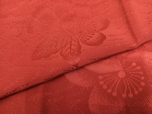 平和屋着物●長襦袢　無双仕立て　花地紋　紅鳶色　やまと誂製　半衿刺繍　正絹　逸品　AABL1648ph