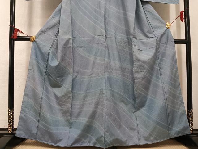 平和屋着物●本場大島紬　染大島　絞り　舞花文　正絹　逸品　未使用　AABL1651ph
