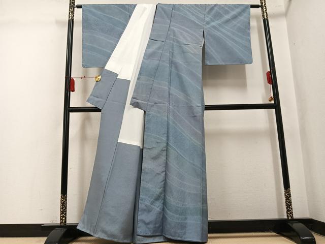 平和屋着物●本場大島紬　染大島　絞り　舞花文　正絹　逸品　未使用　AABL1651ph