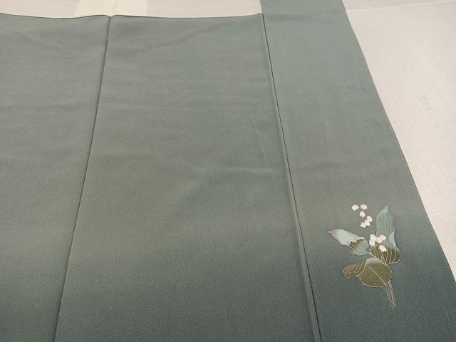 平和屋着物●十日町友禅作家　一梗　訪問着　枝花文　正絹　逸品　AABL1653ph