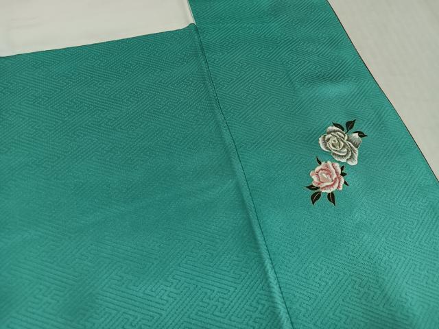 平和屋着物●豪華振袖　薔薇　バラ　金彩　正絹　逸品　AABL1655ph