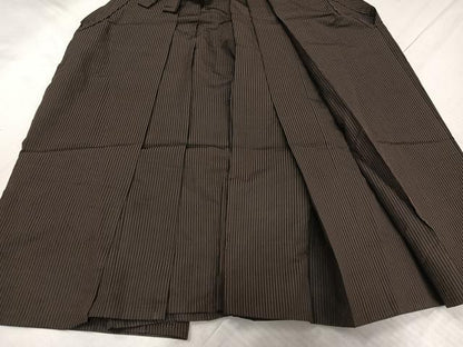 平和屋着物●男性　馬乗り袴　縞　正絹　逸品　AABL1657ph