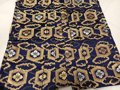 平和屋着物●男性　馬乗り袴　金襴袴　雲重ね亀甲花文　金銀糸　AABL1658ph