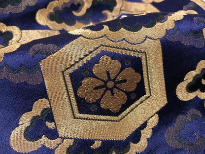 平和屋着物●男性　馬乗り袴　金襴袴　雲重ね亀甲花文　金銀糸　AABL1658ph