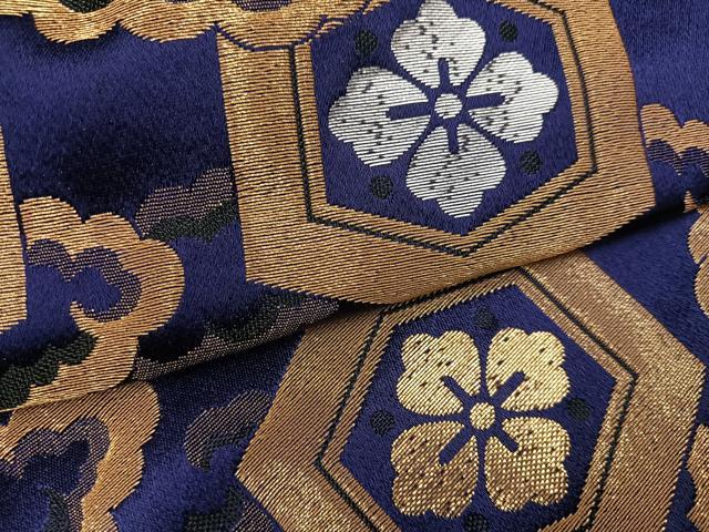 平和屋着物●男性　馬乗り袴　金襴袴　雲重ね亀甲花文　金銀糸　AABL1658ph