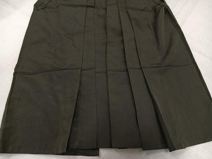 平和屋着物●男性　馬乗り袴　縞　正絹　逸品　AABL1659ph