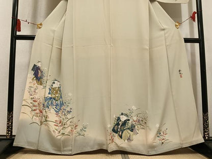 平和屋着物●訪問着　作家物　夢成　童子　正絹　逸品　AABL1660ph