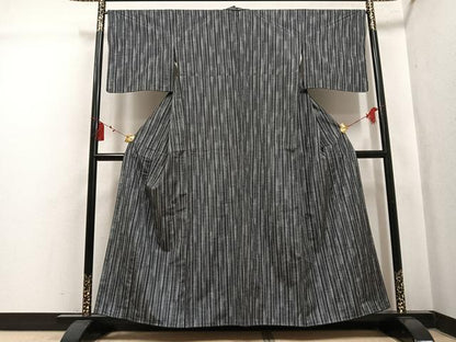平和屋着物●上質な紬　間道　正絹　逸品　AABL1663ph