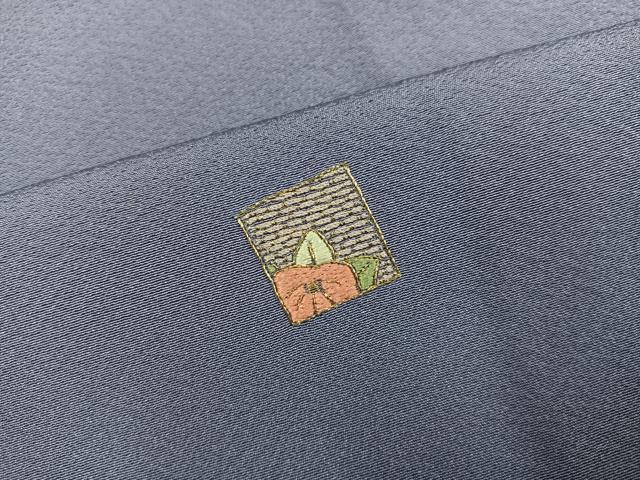 平和屋着物●訪問着　総刺繍　色紙草花文　金糸　正絹　逸品　AABL1664ph