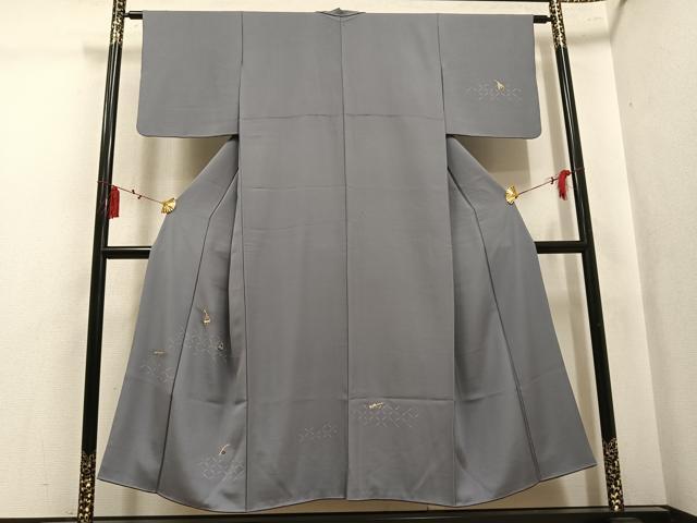平和屋着物●訪問着　総刺繍　楽器　金糸　正絹　逸品　AABL1667ph
