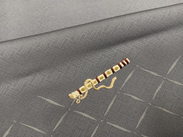 平和屋着物●訪問着　総刺繍　楽器　金糸　正絹　逸品　AABL1667ph