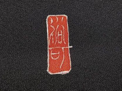 平和屋着物●豪華黒留袖　本加賀友禅　作家物　池田裕　花鳥文　正絹　逸品　AABL1669ph