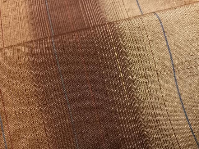 平和屋着物●上質な紬　間道　正絹　逸品　AABL1673ph