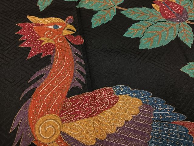 平和屋着物●訪問着　鳳凰花蝶文　金彩　正絹　逸品　AABL1677ph