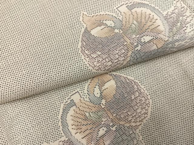 平和屋着物●本場大島紬　白大島　9マルキ　鴛鴦文　正絹　逸品　AABL1689ph