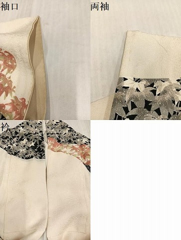 平和屋着物●訪問着　草花文　金彩　正絹　逸品　AABL1691ph