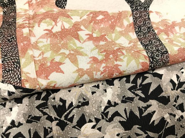 平和屋着物●訪問着　草花文　金彩　正絹　逸品　AABL1691ph