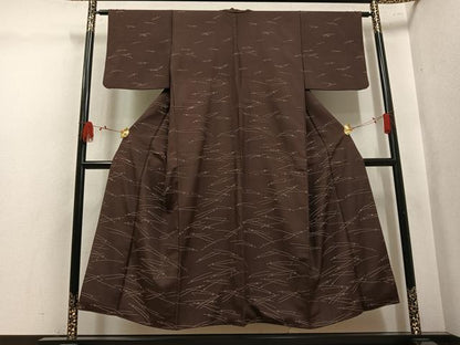 平和屋着物●本場大島紬　染大島　松葉　正絹　逸品　AABL1693ph