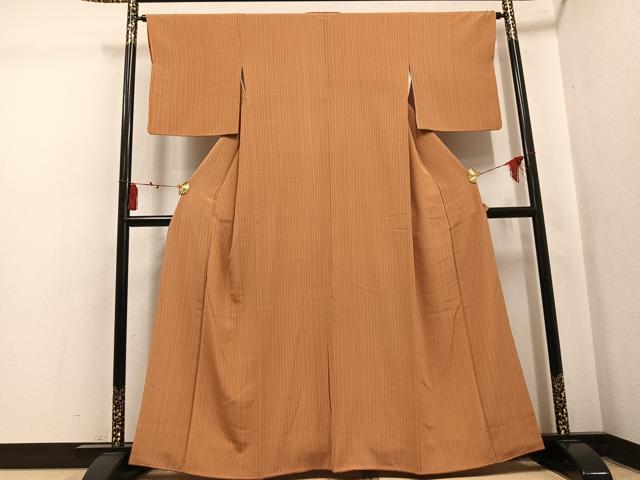平和屋着物●上質な小紋　間道　正絹　逸品　AABL1696ph